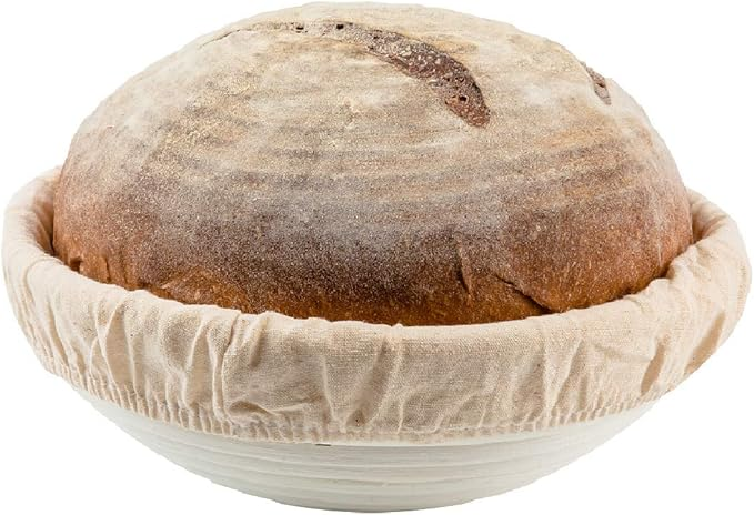 Handmade Rattan Bread Proofing Basket – Durable 9-Inch Banneton Brot form for Sourdough Baking | Non-Stick, Easy to Clean, Perfect for Artisan Loaves
