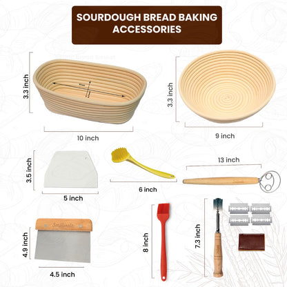 Smillwala Handmade Rattan Bread Proofing Basket Non-Stick, Easy to Clean
