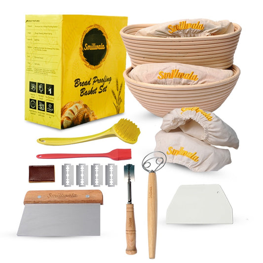 Smillwala Handmade Rattan Bread Proofing Basket Non-Stick, Easy to Clean